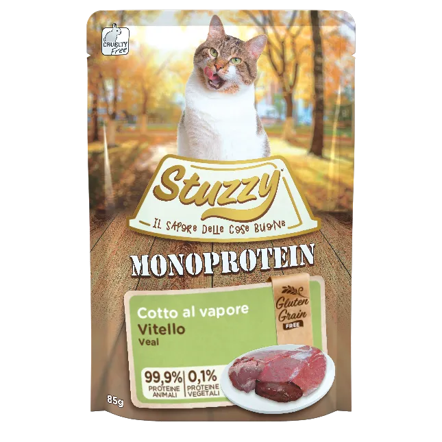 Stuzzy Monoprotein Vitello 85g – Gatto Adulto Stuzzy Monoprotein Vitello 85g – Gatto Adulto